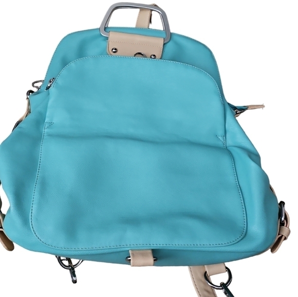Mioni Multi Purpose Multi Functional Bag Light Turquoise and Tan color - Picture 4 of 8